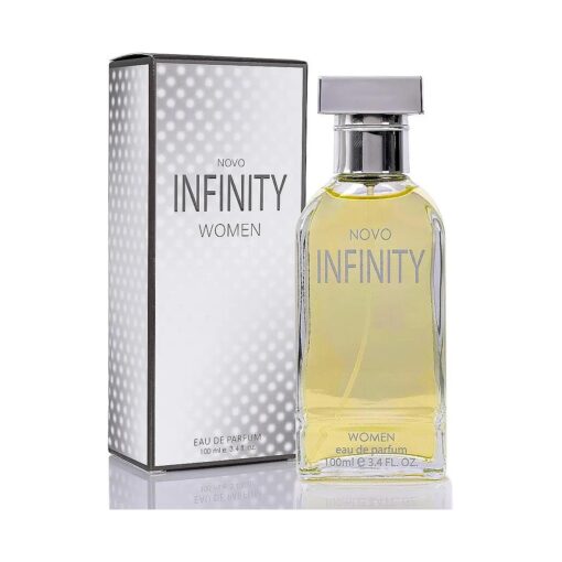 Novo Infinity for Women - 3.4 Fluid Ounce Eau De Parfum Spray Refreshing Mix of Citrus Floral & Musk Fragrances Smell Fresh All Day Long Lovely Gift Occasions