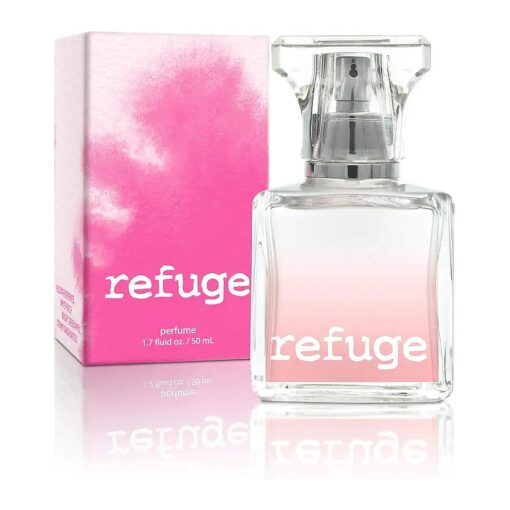 CHARLOTTE RUSSE Refuge Perfume Spray - Fresh Fruity Floral Fragrance for Daytime Wear, Evening Wear and Special Occasions - Raspberry, Peach, Apple, Sandalwood - 1.7 oz / 50 ml