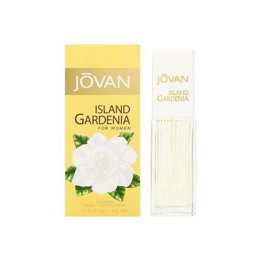 Jovan Island Gardenia Eau de Cologne Spray, Refreshing Women 's Perfume, Natural Scent, Vegan Formula, 1.5oz