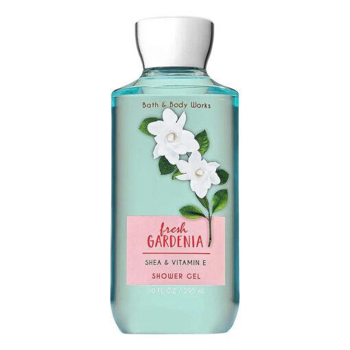 Bath and Body Works Fresh Gardenia Shea + Vitamin E Shower Gel 10 Fluid Ounce ( 2018 Edition )