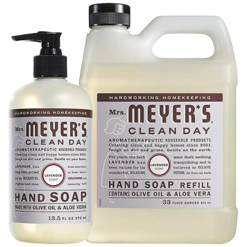 Mrs. Meyer 's Hand Soap Variety, 1 Lavender Refill, 1 Lavender Hand Soap, 1 CT