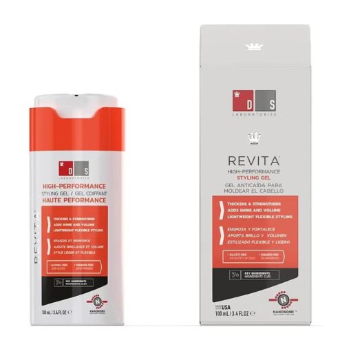 DS Laboratories Revita Hair Styling Gel - Hair Gel for Men, Ginseng, Zinc, & Caffeine Medium Hold Gel for Hair, Hair Thickening Products for Men