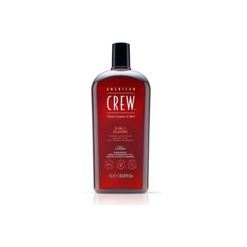 American Crew Shampoo, Conditioner & Body Wash for Men, 3-in-1, 33.8 Fl Oz