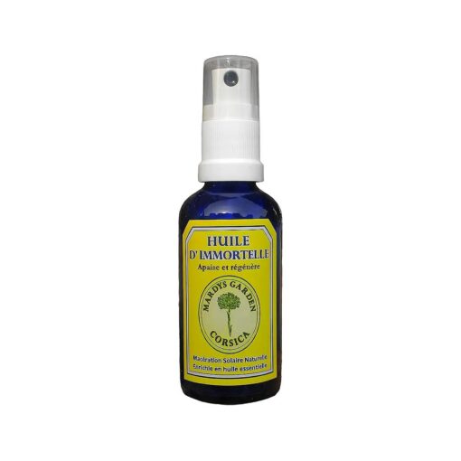 Helichrysum Italicum Oil 50ml, Made in Corsica, Ready to use organic flower macerate with organic Helichrysum Essential Oil .