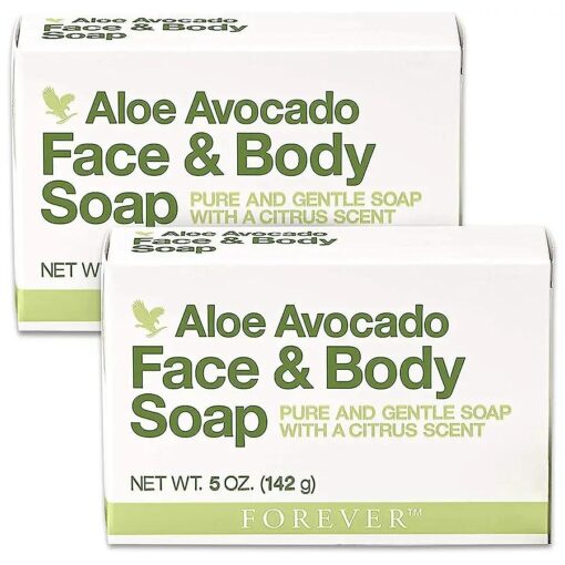 Forever Aloe Avocado Face & Body Soap, ( Pack of 2 )