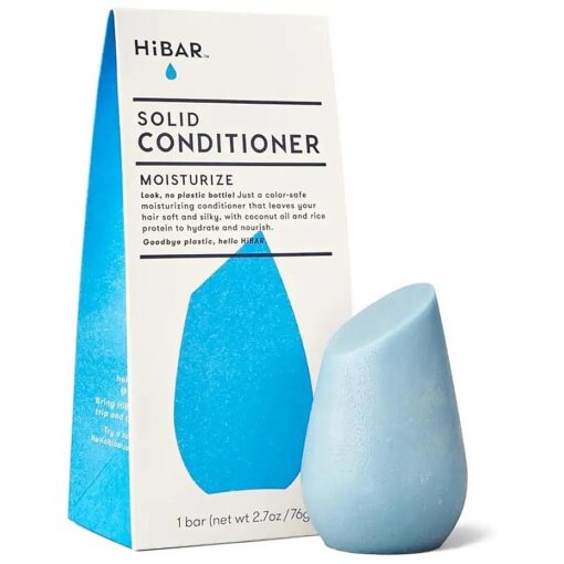 HIBAR Moisturize Conditioner Bar : Fortifies and Revitalizes Frizzy, Dull Hair, Enhances Moisture Retention with Rice Water, Color-Safe and Eco-Friendly Packaging