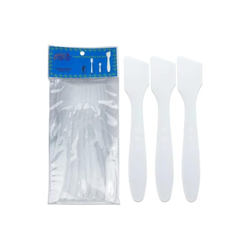 PANA ( 10 Pieces 7.35" Frosted Large Flexible Mixing Spatula Reusable Cosmetic Skin Care Facial Cream Mask Spatula for Mixing and Sampling