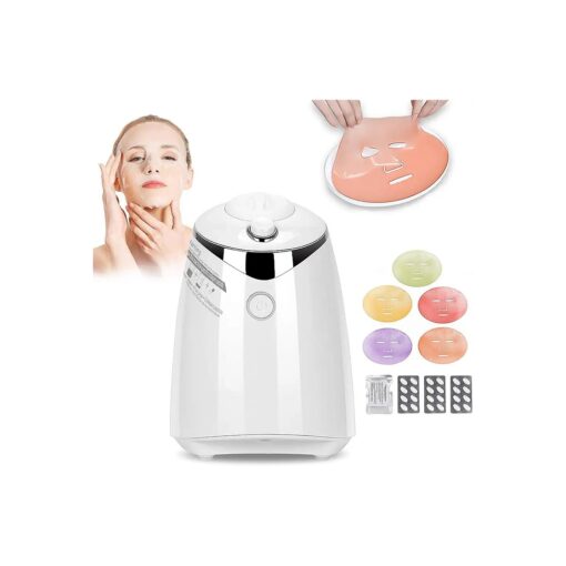 Facial Mask Machine, DIY Face Mask Machine Multi-Function Automatical Natural Fruit Vegetable Face Mask Maker With Human Voice Reminder & 32 Counts Collagen Pills