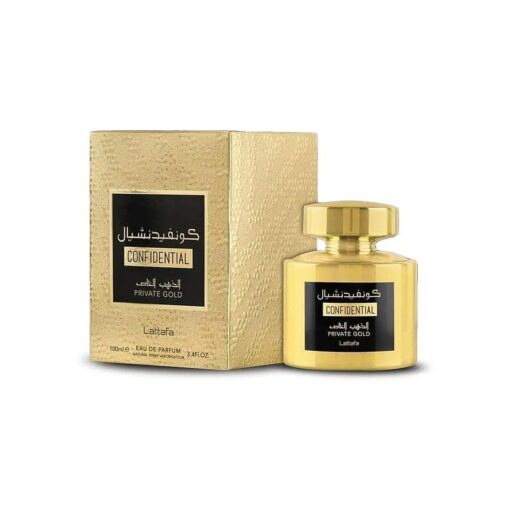 Confidential Private Gold - Eau De Parfum Spray ( 100 ml - 3.4Fl oz ) by Lattafa