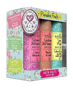 Bella & Bear Paradise Fruits Bath Salts, Foot Soak, Detox, Fruity Scents, Pack of 6, 2oz