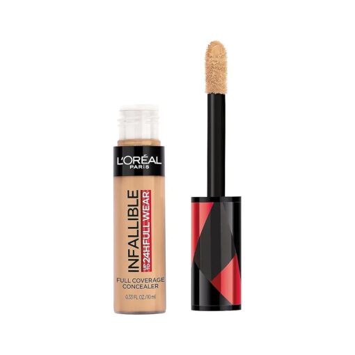 L'Oreal Paris Makeup Infallible Full Wear Waterproof Matte Concealer, Full Coverage, Amber, 0.33 fl, oz .