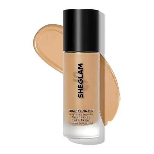 SHEGLAM Full Coverage Foundation Makeup Long Lasting Waterproof Matte Dewy Liquid Foundation - Caramel