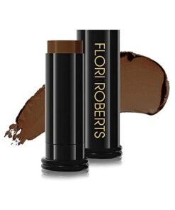 Base Strokes Creme Foundation Stick by Flori Roberts, Full Coverage for Women of Color or Deeper Skin Tones, Long Lasting Makeup, Natural Finish, Complexion Concealer & Corrector