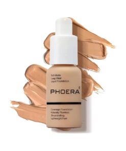 PHOERA Foundation Makeup Naturally Liquid Foundation Full Coverage Mattle Oil-Control Concealer 8 Colors Optional, Great Choice For Gift ( # 104 Buff Beige,30ml )