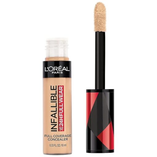 L'Oreal Paris Makeup Infallible Full Wear Waterproof Matte Concealer, Full Coverage, Pecan, 0.33 fl, oz .