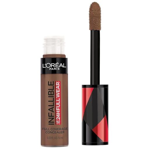 L'Oreal Paris Makeup Infallible Full Wear Waterproof Matte Concealer, Full Coverage, Coffee, 0.33 fl, oz .