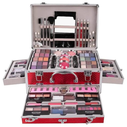 All-in-one Holiday Make up Gift Set | Makeup Kit for Women Full Kit Essential Starter Bundle Include Eyeshadow Palette Lipstick Blush Foundation Concealer Face Powder Mascara Lipgloss Brush