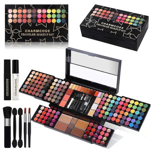 Professional All in One Makeup Kit for Women Full Kit,186 Colors Make Up Palette Valentine 's Day Gift Set, Including Eyeshadow, Lip Gloss, Concealer, Highlighter, Contour, Brow Powder, Mascara, Blush & Brush