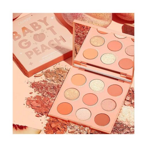 Colourpop `` Baby Got Peach" Shadow Palette - 9 Pan Eyeshadow Palette Full Size, No Box