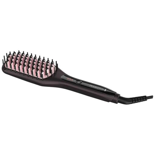 Remington Remington pro pearl full size ceramic heated smoothing brush purple cb7400p, Black