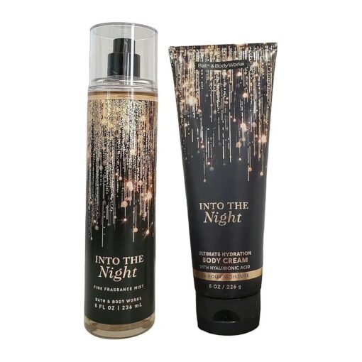 Bath & Body Works - Into the Night - Fine Fragrance Mist and Ultra Shea Body Cream - Full Size ( Packaging Varies )