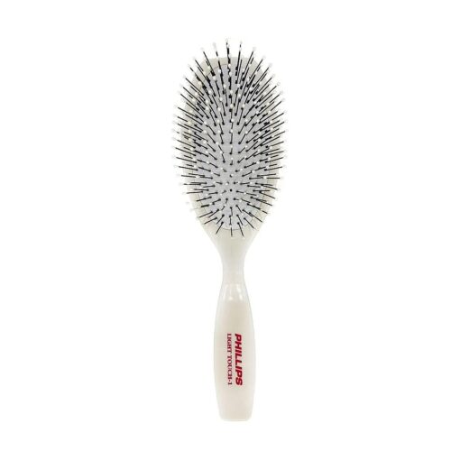 Phillips Brush Co Light Touch 1 Oval Cushioned Brush with Ball Tipped Nylon Bristles, Contoured Handle