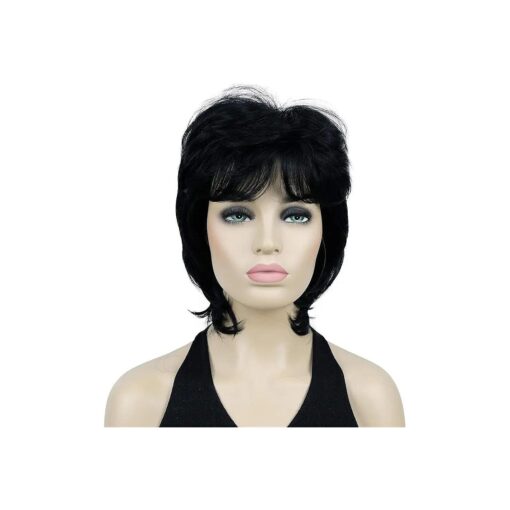 Lydell Short Black Layered Shaggy Full Synthetic Wig