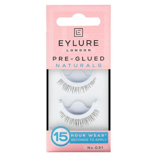 Eylure Press On Pre-Glued False Eyelashes, Naturals, No, 031, 1 Pair