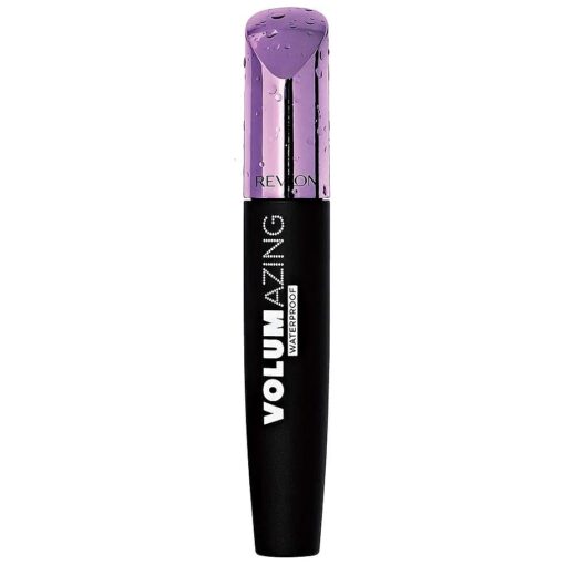 Revlon Volumazing Waterproof Mascara, Oversized Brush for Thick, Fluffy, Fanned-Out Eye Lashes, Long Lasting, Blackest Black ( 951 ), 0.3 oz