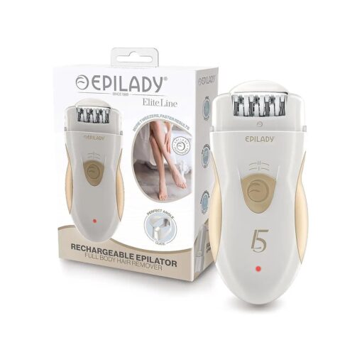 Epilady Legend 5 Rechargeable Epilator, 56 Tweezers, Dual Speed, Full-Body Epilator for Women, Auto Shut Off, Travel Case, Cleaning Brush