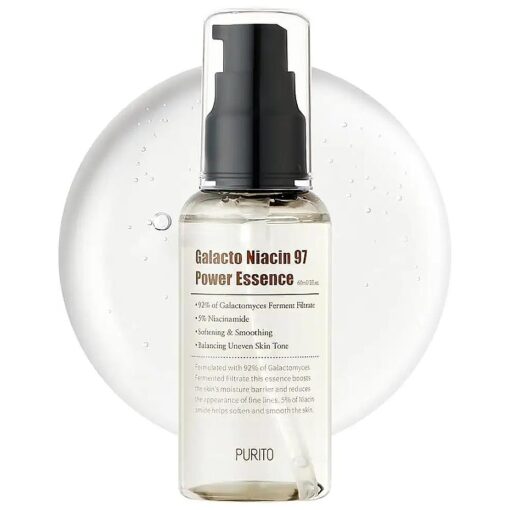 PURITO Galacto Niacin 97 Power Essence 2 fl.oz /92 % galactomyces/fermented/Treatment essence/pore control