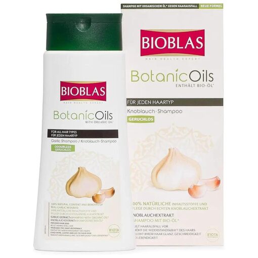 Knoblauch Shampoo 360ml Bioblas, geruchlos, Anti Haarausfall Frauen und Manner