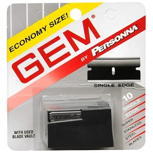 Gem Super Stainless Steel Single Edge Blades 10 Each ( Pack of 5 )