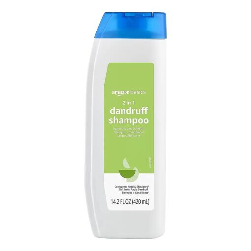 Basics 2-in-1 Dandruff Shampoo & Conditioner, Green Apple Scent, 14.2 Fluid Ounces, 1-Pack ( Previously Solimo )