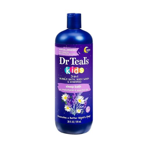 Dr Teal ` s Kids 3-in-1 Bubble Bath, Body Wash & Shampoo Sleep Bath ( 1 ) 20 Fluid Ounce Bottle