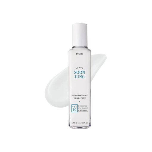 ETUDE SoonJung 10 Free Moist Emulsion 130ml 21AD | Hypoallergenic Non-Irritating Hydrating Emulsion for Skin Damage Care and Relaxation | Korean Skin Care