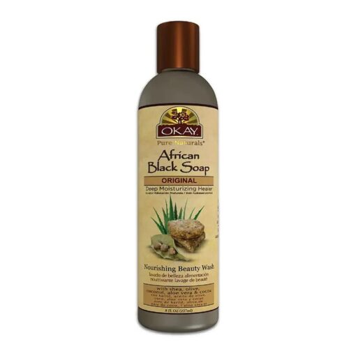 OKAY AFRICAN BLACK SOAP LIQUID 8oz / 237ml