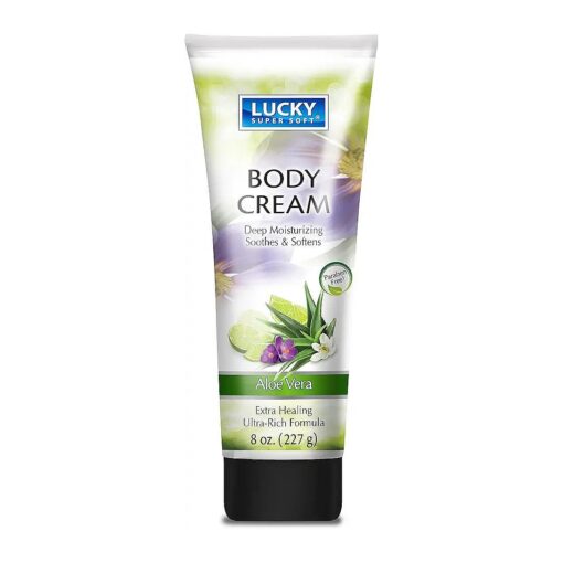 Lucky Super Soft Body Cream, Aloe Vera, 8 Ounce