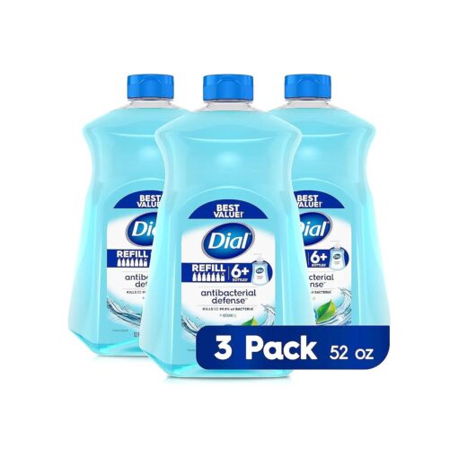 Dial Antibacterial Liquid Hand Soap Refill, Spring Water, 52 fl oz Pack of 3