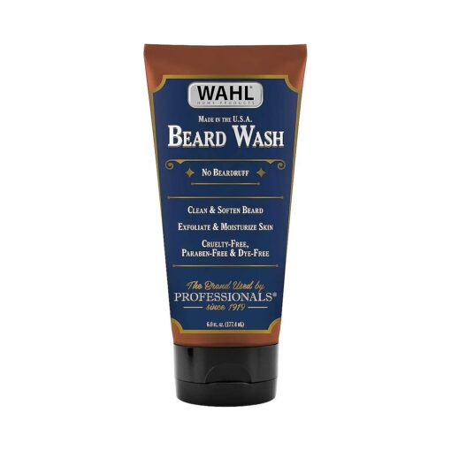 Wahl Beard Wash Face Exfoliator with Essential Oils for Moisturizing Skin Beard Hair - Manuka Oil, Meadowfoam Seed Oil, Clove Oil, Moringa Oil, and More - Model 805601