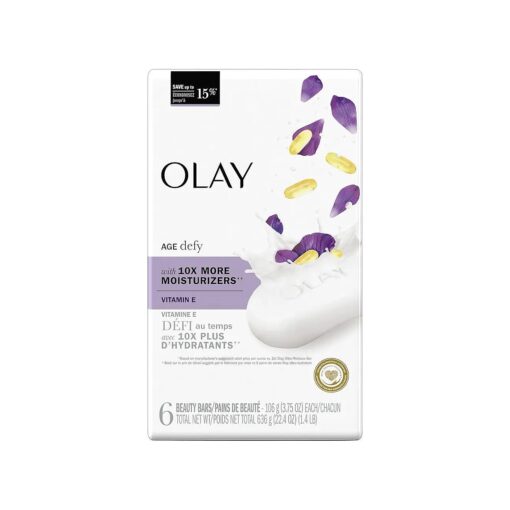 Olay Age Defying Bar Soap with Vitamin E and Vitamin B3 Complex Beauty Bars 3.75 oz ( 6 Count )