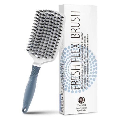 Detangling Brush - Ceramic Paddle Detangler Brush for Curly, Thick, and Straight Hair - Dry and Wet Hair Brush Quickly Detangles and Smooths hair - Hair Brushes for Women and Men ( Boar + Nylon )