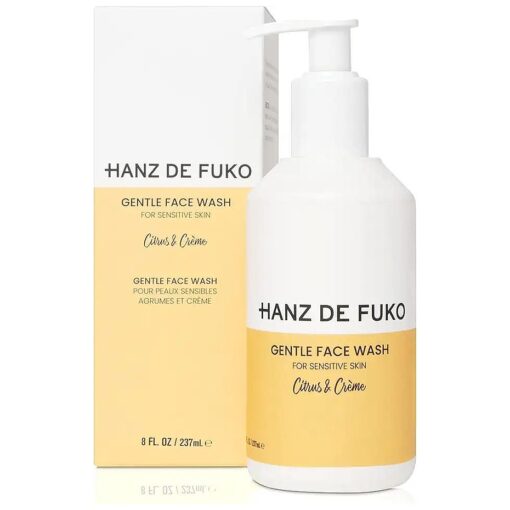 Hanz de Fuko Citrus & Creme Gentle Face Wash - Premium Facial Cleanser for Sensitive Skin - Hypoallergenic - Sulfate and Paraben Free - 8 oz .