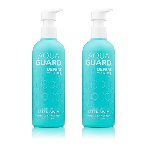 AquaGuard Gentle Clarifying Shampoo - Defeat Chlorine and Enjoy the Pool - No More Pool Hair Smell - Paraben and Gluten Free, Vegan, Color Safe, Leaping Bunny Certified ( Two Bottles )