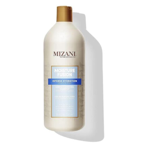 Mizani Moisture Fusion Gentle Clarifying Shampoo, Cleanses Hair to Remove Buildup, with Charcoal, for Curly Hair