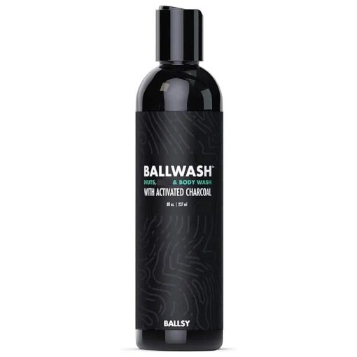 Ballsy Ballwash Charcoal Body Wash for Men - Moisturizing Men 's Bodywash with Coconut Oil - Soap for Men & Great for your Most Intimate Areas, 8oz