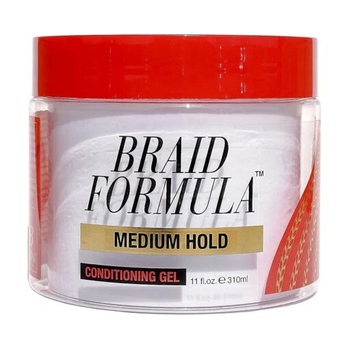 EBIN NEW YORK Braid Formula Conditioning Gel, Medium Hold, 11oz | Great for Braiding, Twisting, Edges, No Residue, No Flaking, Strong Hold, High Shine, Smoothing with Clean & Aloe Vera Scent