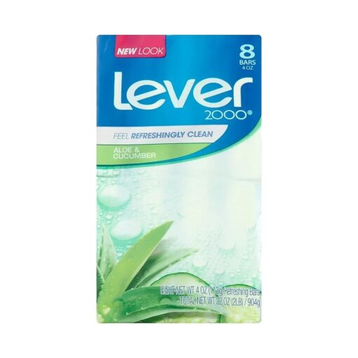 Lever 2000 Bar Soap, Aloe & Cucumber, 4 oz bars, 8 ea ( Pack of 4 )