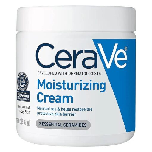 CeraVe Moisturizing Cream | Body and Face Moisturizer for Dry Skin | Body Cream with Hyaluronic Acid and Ceramides | Daily Moisturizer | Oil-Free | Fragrance Free | Non-Comedogenic | 19 Ounce