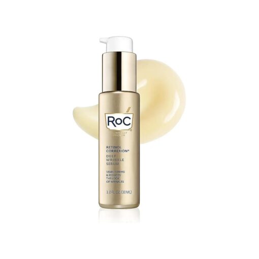 RoC Retinol Correxion Deep Wrinkle Retinol Face Serum with Ascorbic Acid, Daily Anti-Aging Skin Care Treatment for Fine Lines, Dark Spots, Acne Scars, 1 Ounce ( Packaging May Vary )